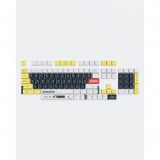 Набор кейкапов DARK PROJECT PBT keycaps, ENG/RU/RU White/Yellow (KS-1036)